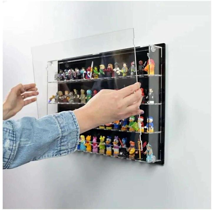 Immagine prodotto iDisplayit Displayda parete in acrilico per 60 minifigure LEGO® (con sfondo nero)