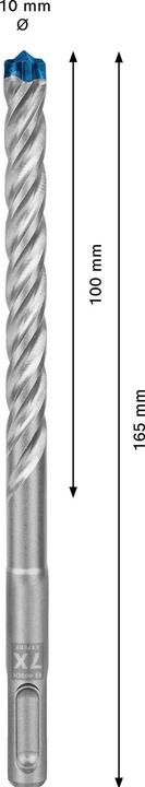 Productafbeelding Bosch Professional Zubehör Expert SDS plus-7X hamerboor, 10 x 100 x 165 mm, 10 stuks. (10 millimeter)
