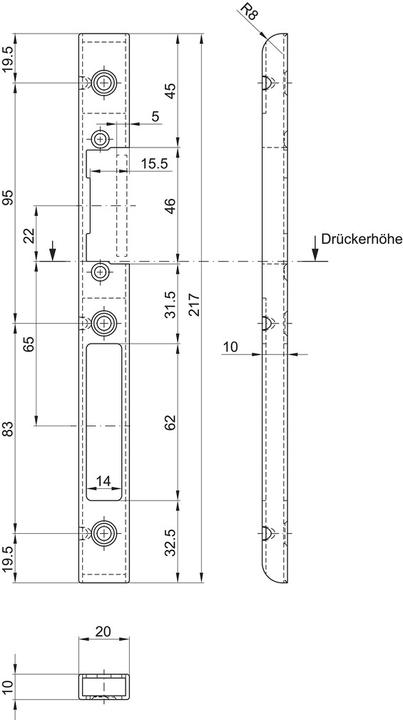 MSL Profil-Einfrässchliessbleche ProfiFlex BV-1255.HE (Schliessblech)