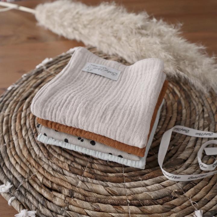 Immagine prodotto Baby-Nest Set di 4 panni in mussola di prima qualità Caramelo