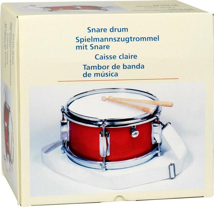 Actual product image Goki marching band drum with snare (German, French, Italian, English)