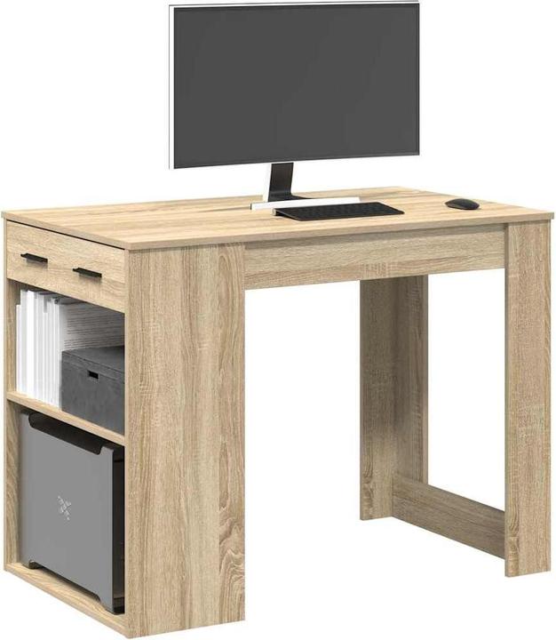 Produktbild VidaXL Schreibtisch mit Schubladen Ablage Sonoma-Eiche 102x62x77,5 cm