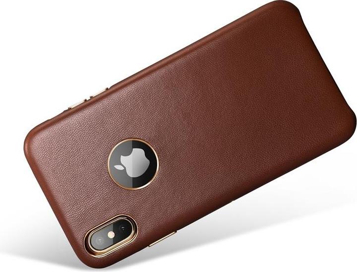 Produktbild Xoomz iPhone XS Max Case Real Lamb Leather Brown (Apple iPhone XS Max)