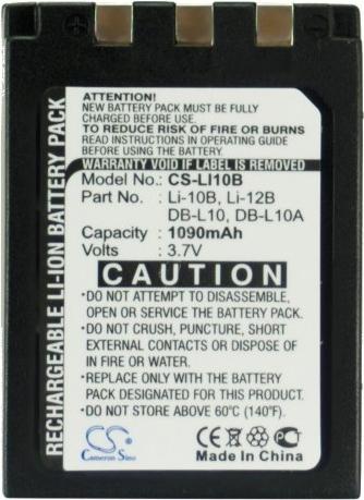 Image du produit CS Cameron Sino Accumulateur Bateria Typu Li-10b Li-12b Do Olympus / Db-l10 Db-l10a Do Sanyo / Cs-li10b (Batterie)