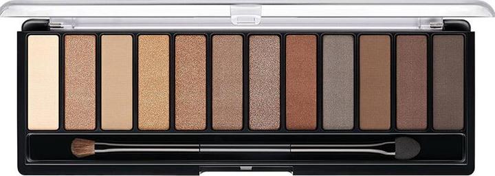 Actual product image Manhattan Cosmetics Eyemazing Eye Contouring Palette 12 Shades from Beige to Brown in Glitter and Matte 001 Nu (Nude 001)