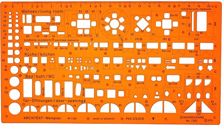 Immagine prodotto Modello di piano di lavoro per architetti (225 mm)