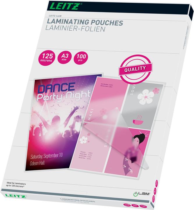 Produktbild Leitz Heisslaminierfolien A3 (A3, 100 Stück, 125 µm)