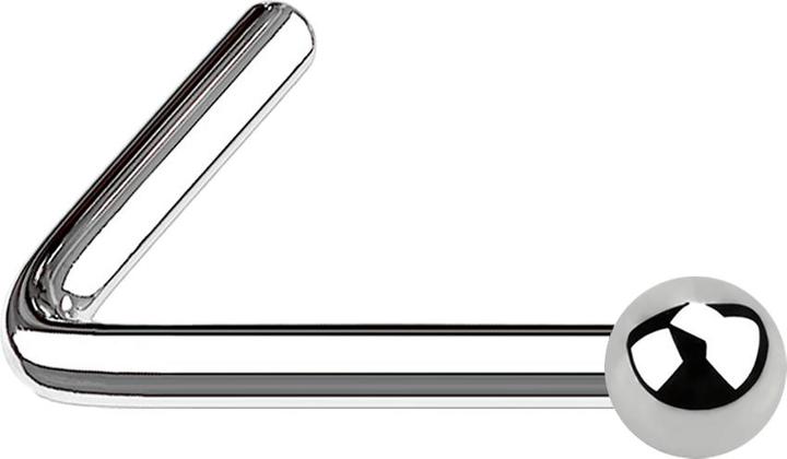 Produktbild Star Piercing Nasenstecker gewinkelt silber mit Kugel (Chirurgenstahl 316L, ohne Messing)