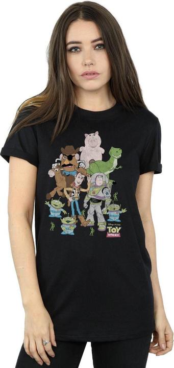 Image du produit Toy Story T-shirt en coton boyfriend du groupe Femmes/Dames (XL)