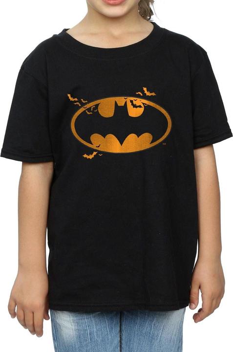 Actual product image Girls Batman Halloween Logo Cotton T-Shirt (128)