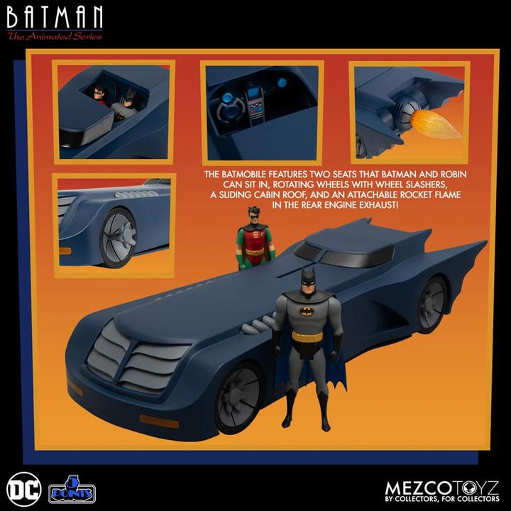 Produktbild Mezco Toys DC Comics Fahrzeug Batman: The Animated - The Batmobile