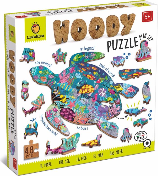 Image du produit Ludattica WOODY Puzzle - Puzzle en bois Océan (48 pièces)