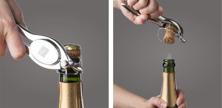 Immagine prodotto Vacu Vin 68625606 Pinze per bottiglie di champagne (Apri champagne)