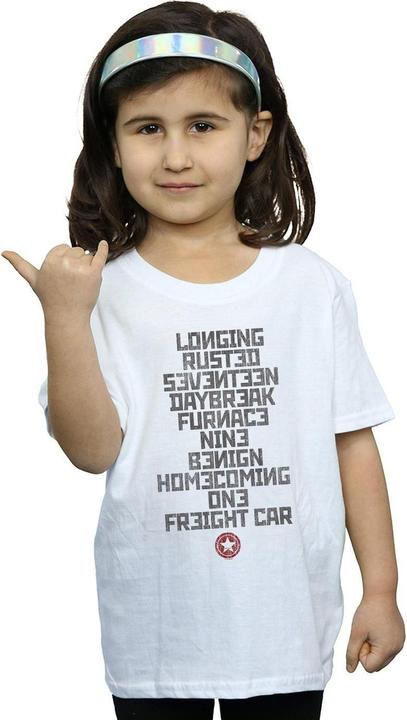 Actual product image Girls Winter Soldier Trigger Words Cotton T-Shirt (116)