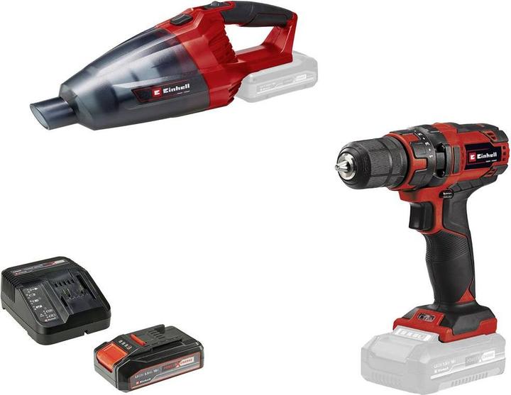 Immagine prodotto Einhell TC-CD 18/35+TE-VC 18 (1x2,5Ah) 4326596 Set di utensili per utensili a batteria (Batteria ricaricabile)
