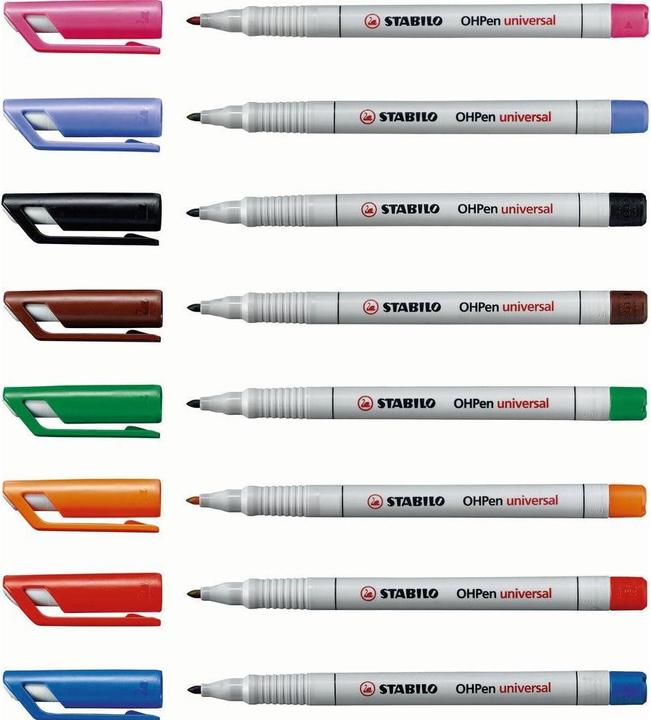 Produktbild STABILO OHPen universal Folienstift wasserlöslich (Schwarz, 0.70 mm, 10 x)