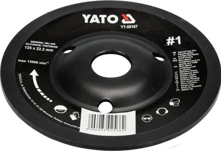 Immagine prodotto Yato Disco raspa professionale per smerigliatrice angolare 125 mm No1