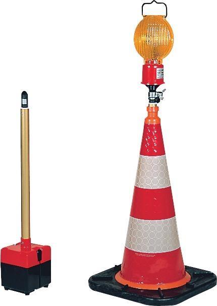 Image du produit Horizont Feu de signalisation à cône pour fonctionnement sur piles ou batterie