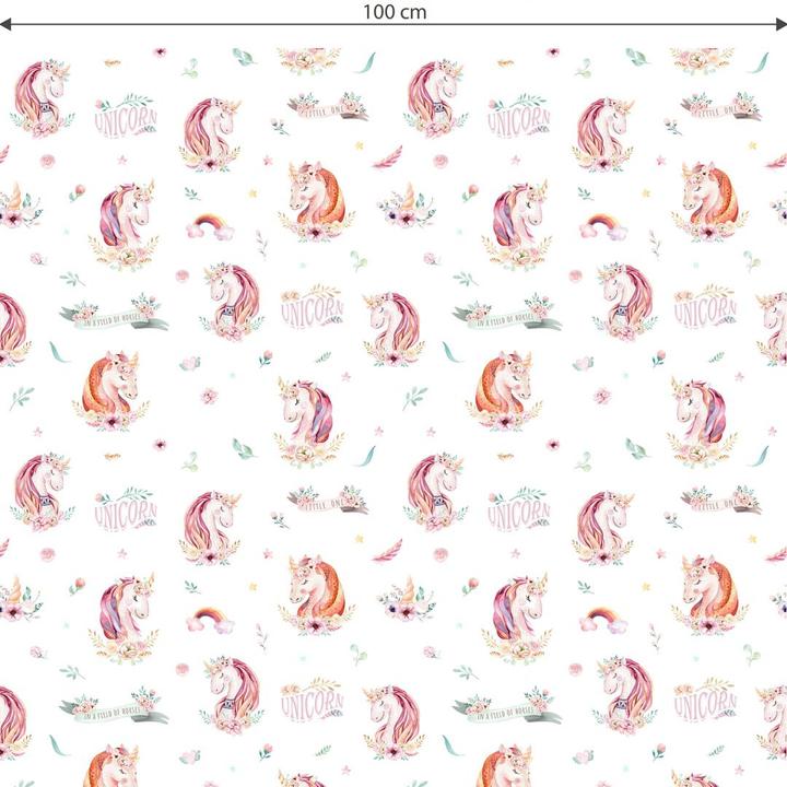 Image du produit Trenddeko Licorne - bannière et fleurs (100 x 50 cm)