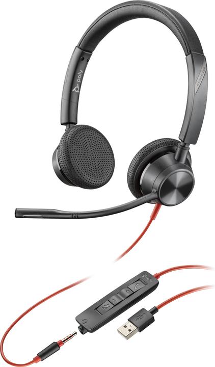 Image du produit Poly HP Blackwire 3325 USB-A Headset, Wired, Office/Call center, 130 g, Headset, Black (Filaire, USB-A)