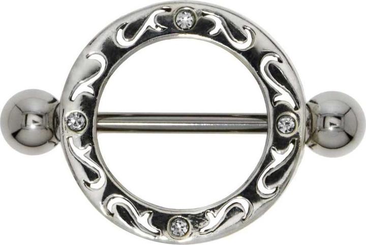 Immagine prodotto Bijouteria Piercing petto (Acciaio chirurgico 316L, Vetro (di orologio), Argento 925)