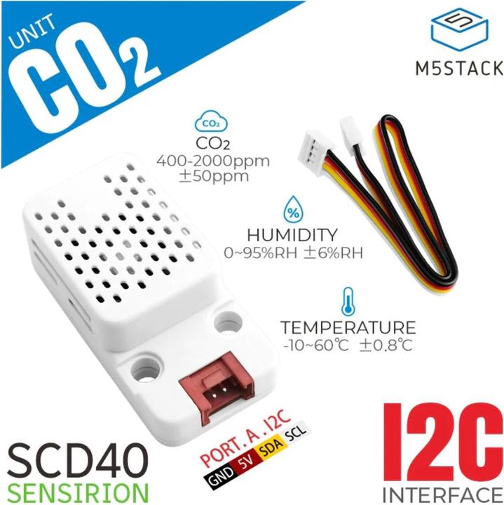 Immagine prodotto M5Stack Unità CO2 SCD40 con sensore di temperatura e umidità