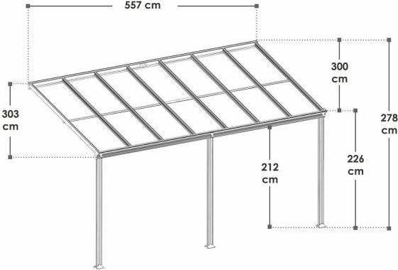 Image du produit Juskys Toiture de terrasse Toiture de terrasse Borneo