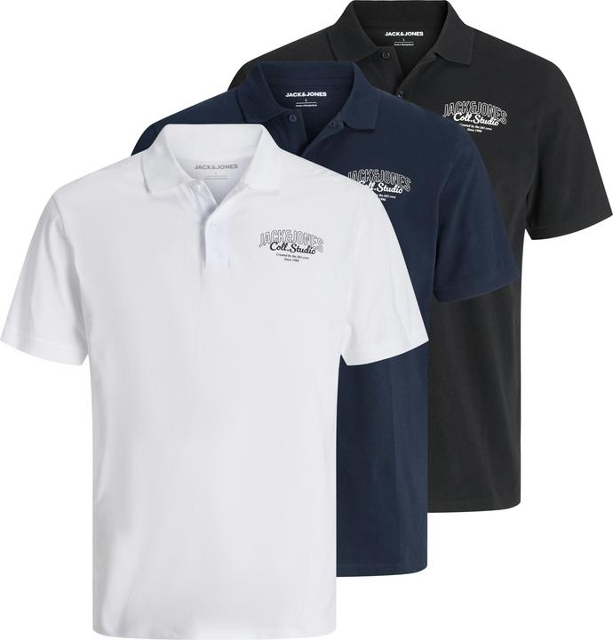 Jack & Jones 3er-pack Fly-Away Kragen Poloshirt Poloshirt (S)