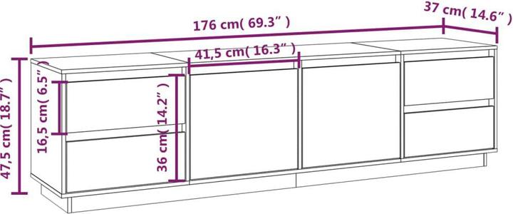Immagine prodotto VidaXL TV-Schrank (176 x 37 x 47,5 cm)