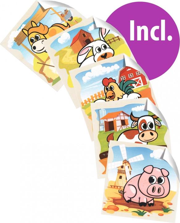 Actual product image Eichhorn Houten Blokpuzzel Boerderij (9 pieces)