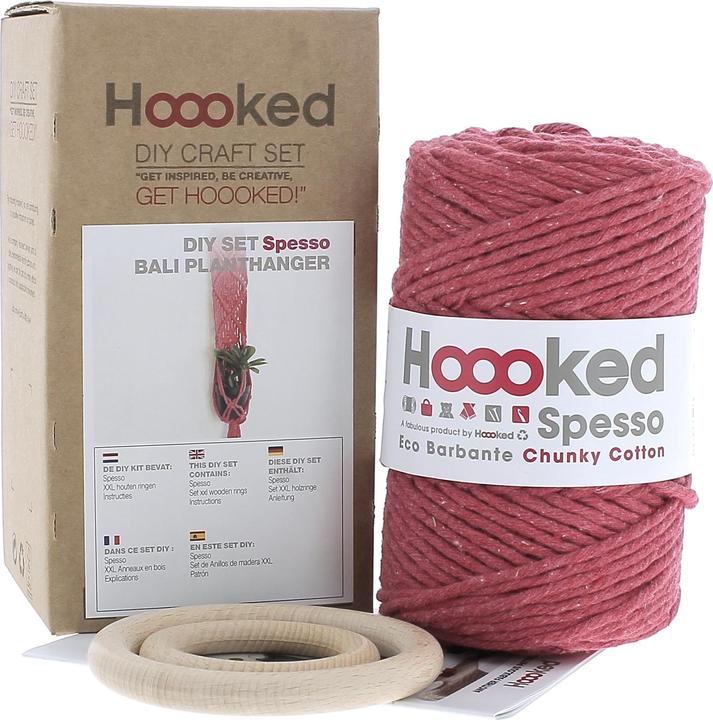 Image du produit Hoooked Kit de bricolage macramé suspension florale Bali corail