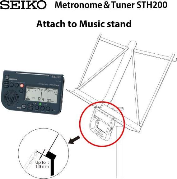 Actual product image Seiko Metronom STH-200 mit Stimmgerät-Funktion mit Tuch