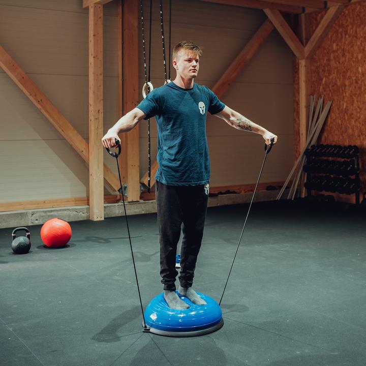 Produktbild Gladiatorfit Halb-Balanceball mit Gummibändern