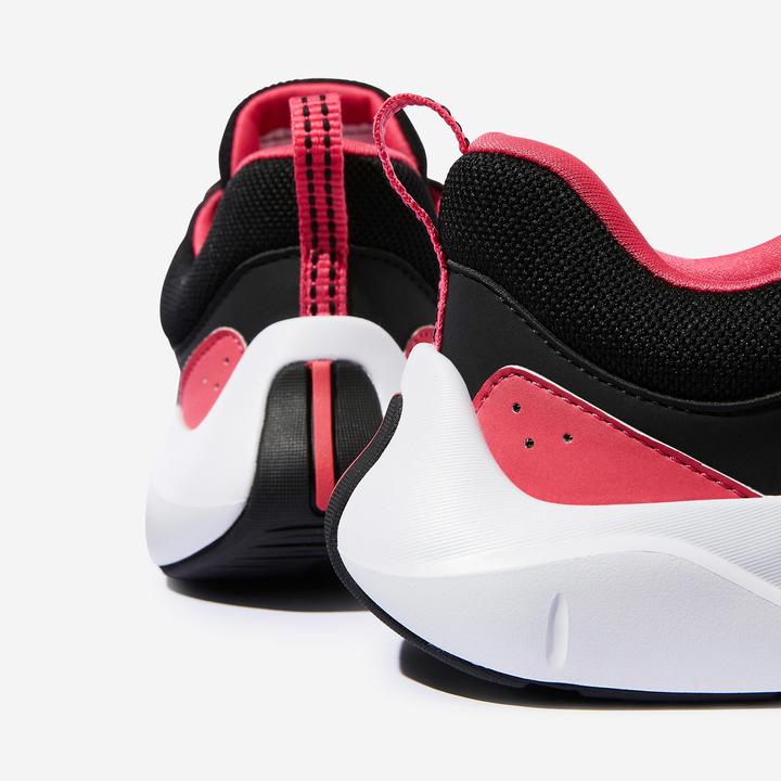 Actual product image Decathlon Kids' lace-up trainers - Playful Fast black/pink (38)