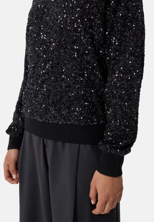 Image du produit Cash-Mere Kaschmir Rundhals Pullover mit Pailletten (L)