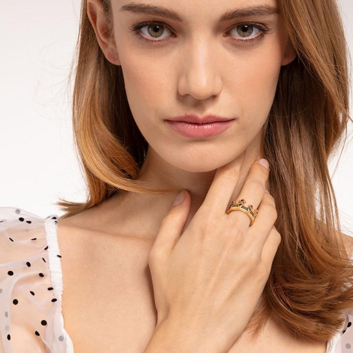 Actual product image Thomas Sabo Ring crown gold (48, 925 Silver)