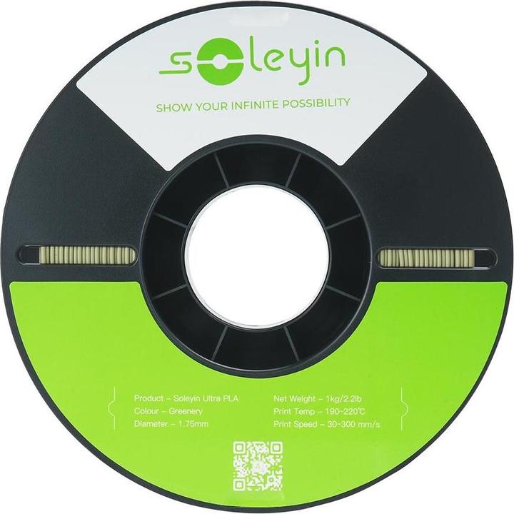 Actual product image Creality Filament Soleyin Ultra-PLA Grün 1.75 mm 1.29 kg (PLA, 1.75 mm, 1290 g, Green)