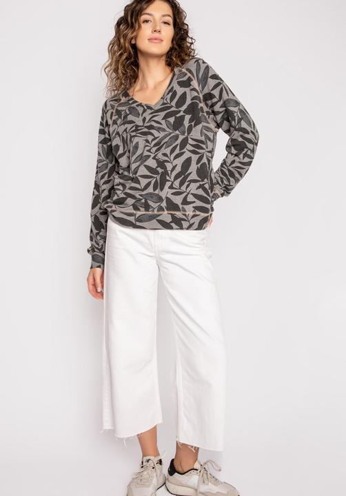Actual product image Pj Salvage Pajama top PAPAYA PALMS (S)