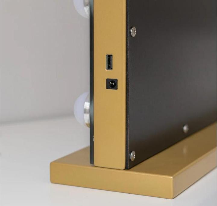 Produktbild TOP XL Schminkspiegel Gold (58 x 46 x 12 cm)