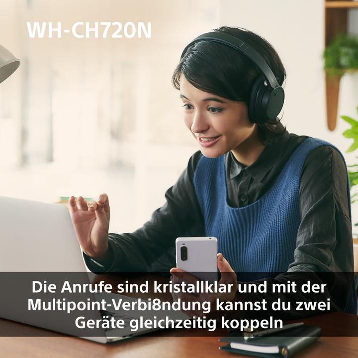 Actual product image Sony WH-CH720N (DNC, 35 h, Wireless, Cable)