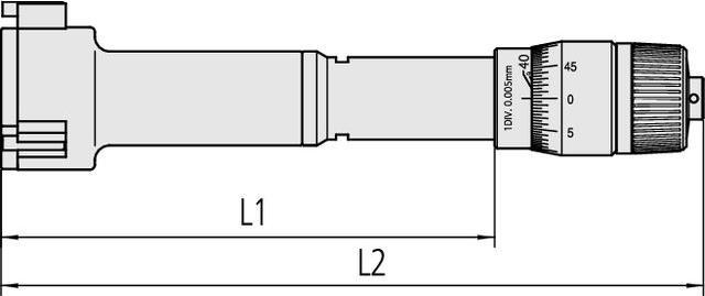 Actual product image Mitutoyo Inside micrometer for blind hole measurement, measuring range: 40-50 mm (mm)