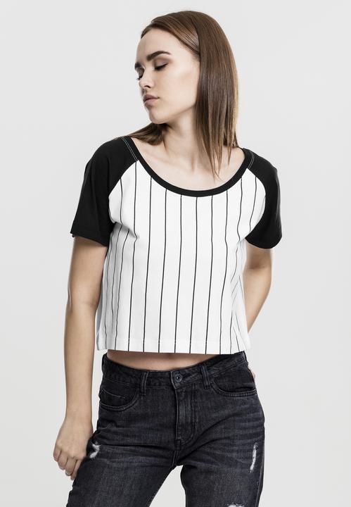 Urban Classics Ladies Cropped Baseball Tee