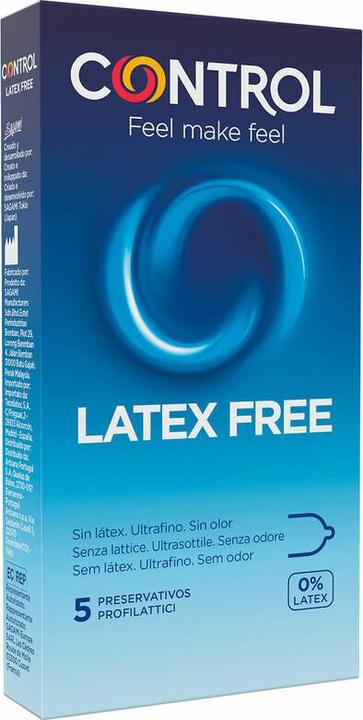 Control Latex Free» 5 latexfreie Kondome - absolut geruchslos und hypoallergen (5 Stk.)
