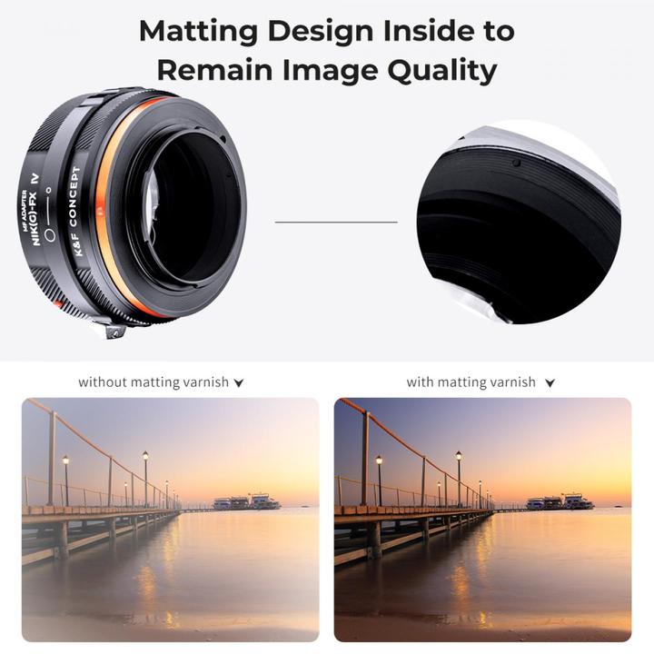Image du produit K&F Concept Adaptateur d'objectif de haute précision, NIK (G)-FX IV PRO