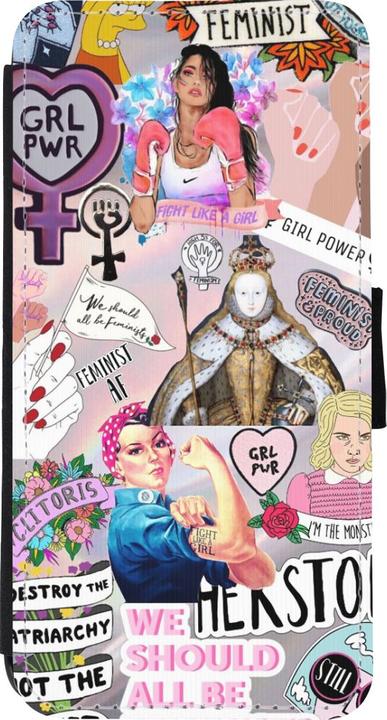 Produktbild PhoneLook Hülle Wallet schwarz Girl Power Collage (Apple iPhone XR)