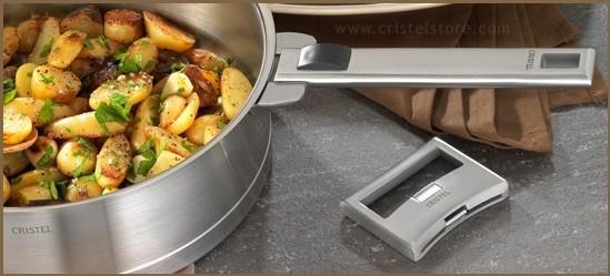 Actual product image Cristel Cristal Strate Amovible casserole Ø12cm (12 cm, Pot, Aluminium, Stainless steel)