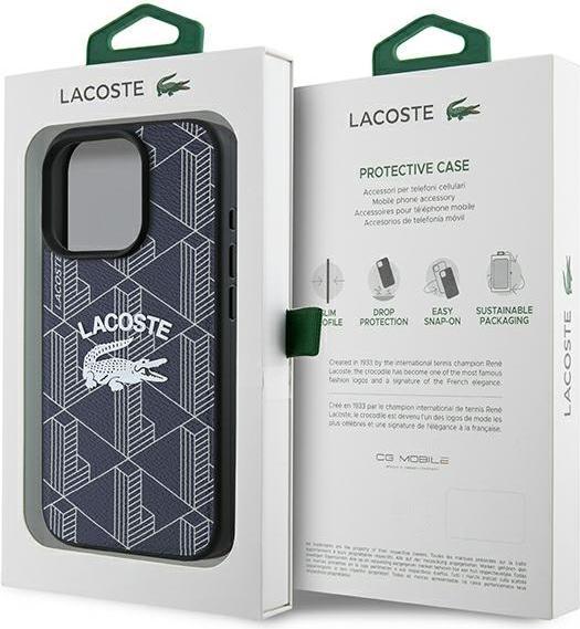 Produktbild Lacoste LCHMP16XPIGV iPhone 16 Pro Max 6.9" granatowy/navy hardcase Monogram Vintage Logo MagSafe (Apple iPhone 16 Pro Max)