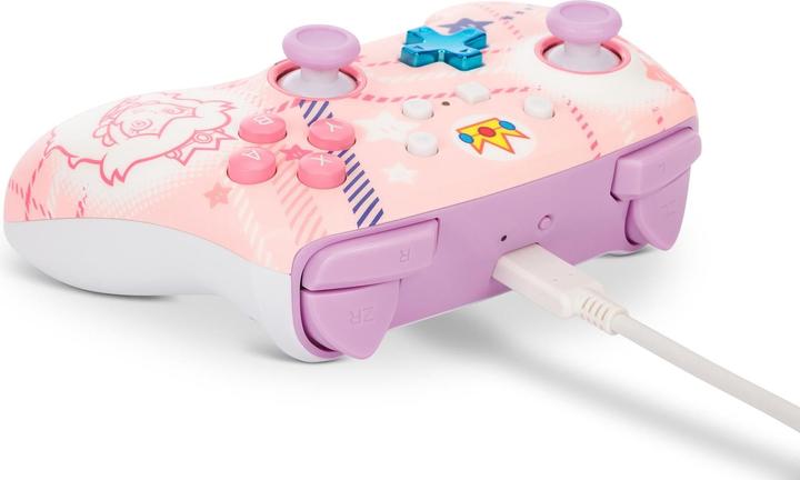 Productafbeelding PowerA Enhanced Wireless Controller Princess Peach Plaid (Switch OLED, Switch Lite, Switch)
