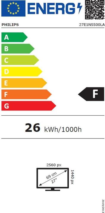 Energie-Label Philips 27E1N5500LA/00 (2560 x 1440 Pixel, 27")
