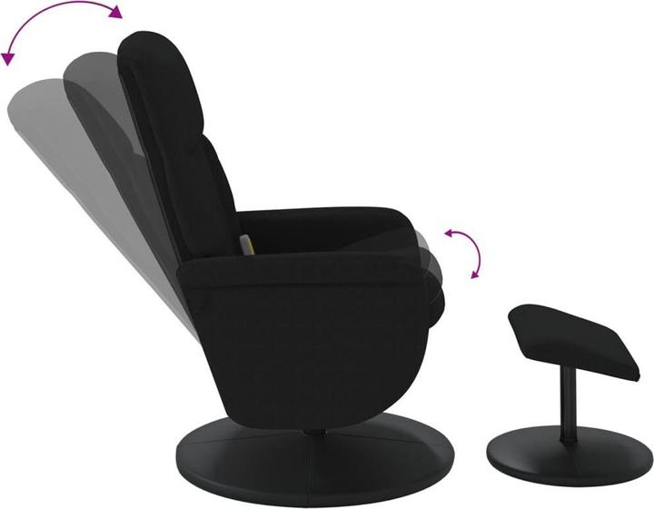 Actual product image VidaXL Massage chair with footstool black velvet,colour